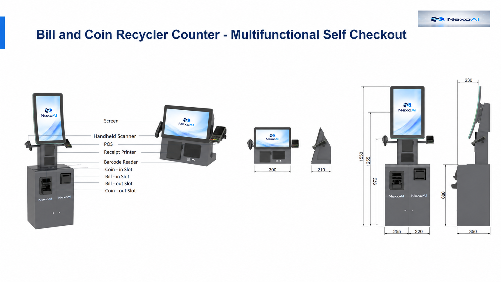 Bill and Coin Recycler Counter